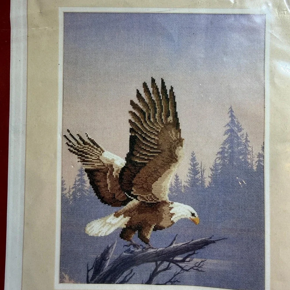 Needle Treasures Cross Stitch Kit‎ 12x16 Brown Eagle at Twilight 02556
